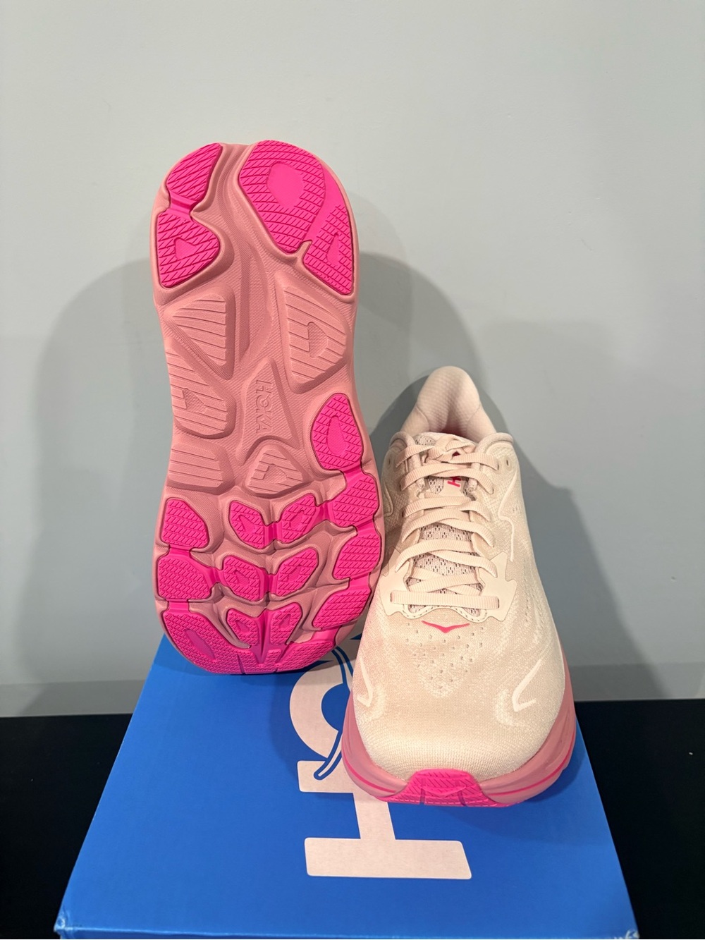 Hoka Clifton 10 | color: Rose Cream / Dried Rose | size: 7.5 wide - Picture 3 of 6